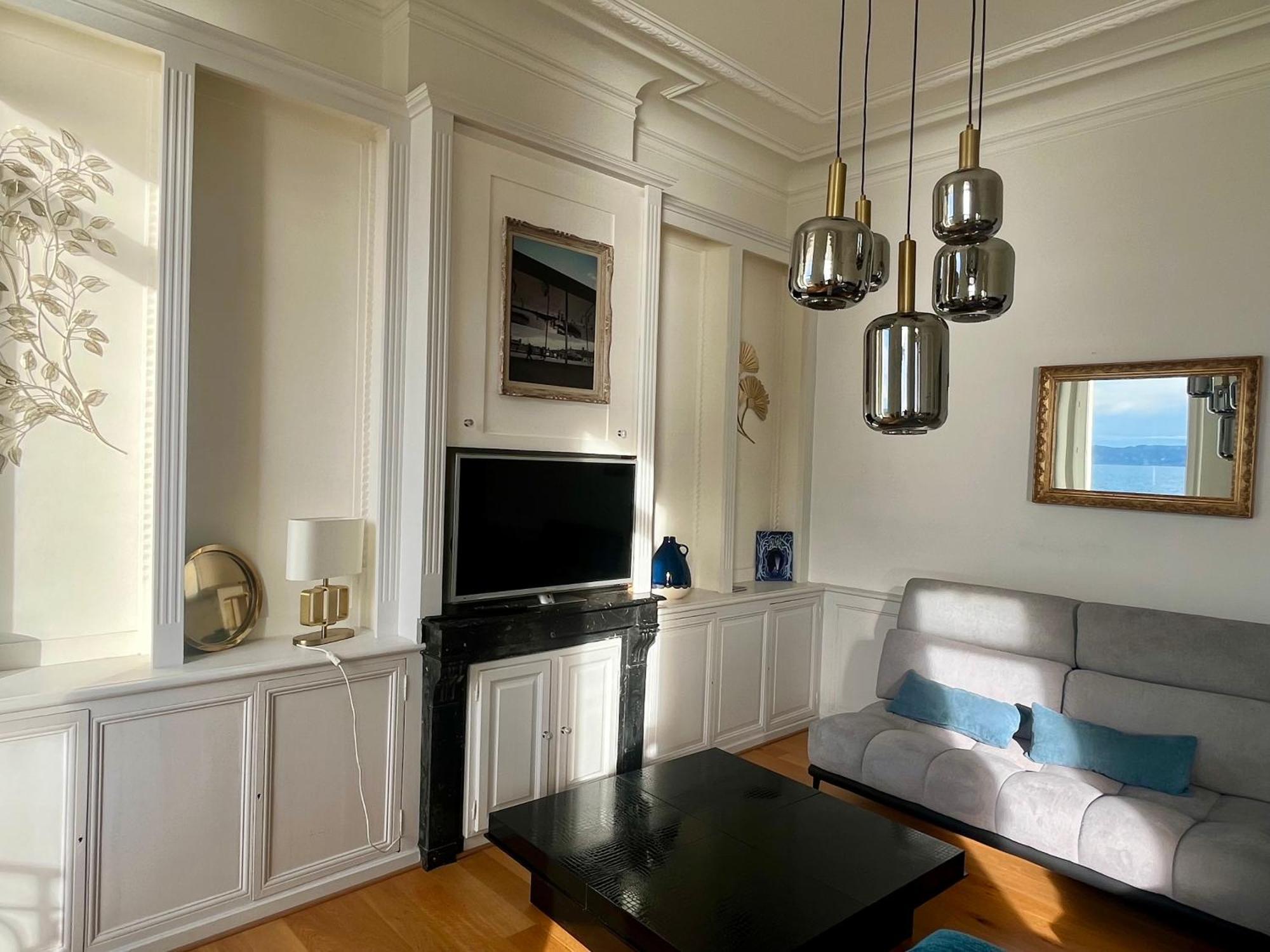 Appartement Sur La Corniche Kennedy Face A La Mer Marseille Bagian luar foto